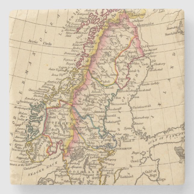 Schweden, Norwegen 2 2 Steinuntersetzer (Vorderseite)
