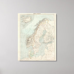 Schweden, Norwegen, Dänemark 2 Leinwanddruck