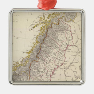 Schweden, Norwegen, Dänemark 3 Silbernes Ornament