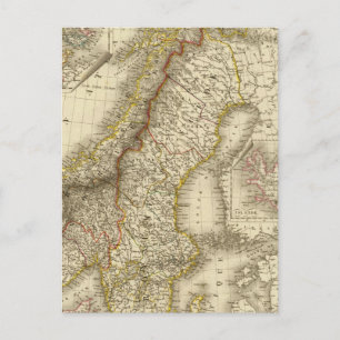 Schweden, Norwegen, Dänemark Postkarte