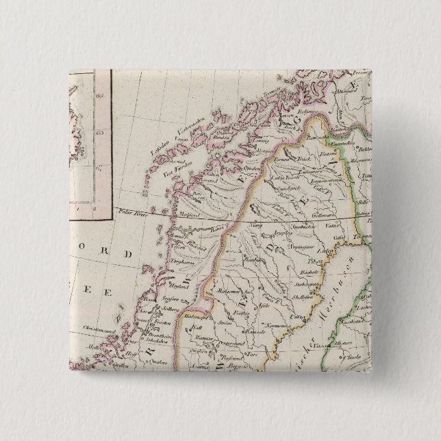 Schweden, Norwegen, Island Button (Vorderseite)