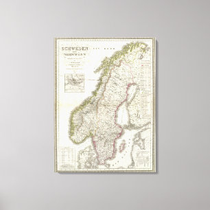 Schweden, Norwegen, Norwegen Leinwanddruck