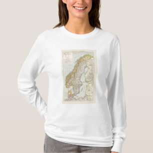 Schweden, Norwegen - Schweden und Norwegen-Karte T-Shirt