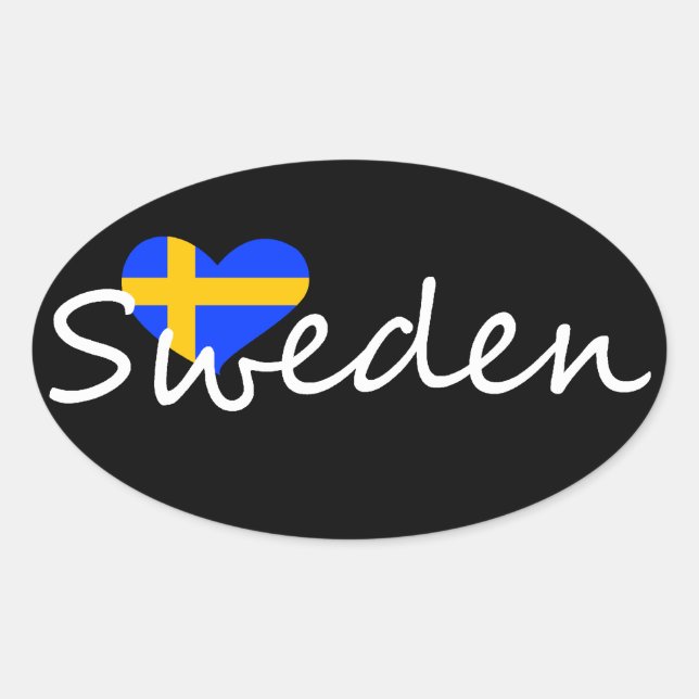 Schweden Ovaler Aufkleber (Vorderseite)