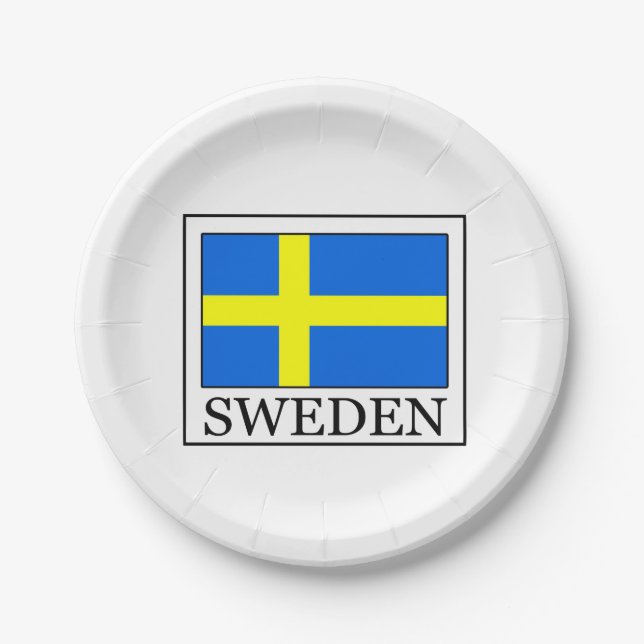 Schweden Pappteller (Vorderseite)