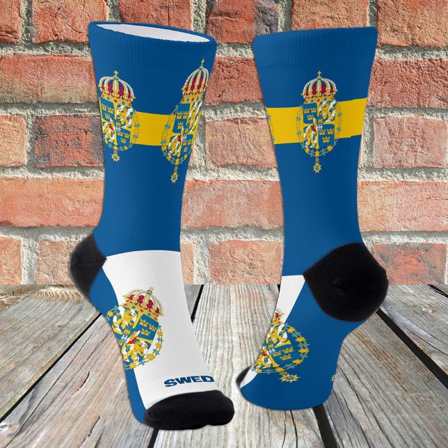Schweden Patriotische, Nachhaltige schwedische Fla Socken (Von Creator hochgeladen)