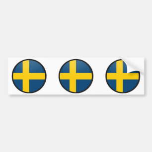 Schweden-Qualität Flaggen-Kreis Autoaufkleber