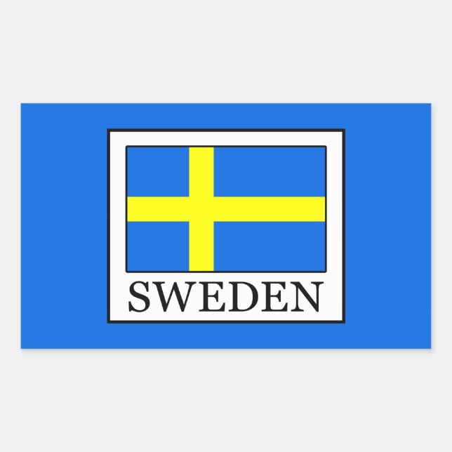 Schweden Rechteckiger Aufkleber (Vorderseite)