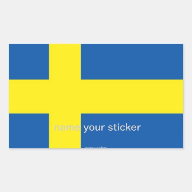 Schweden Rechteckiger Aufkleber (Vorderseite)