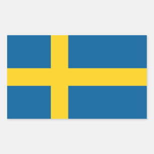 SCHWEDEN RECHTECKIGER AUFKLEBER