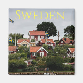 Schweden Red Houses Souvenir Magnet