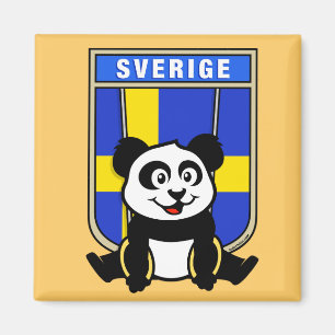 Schweden Rennen Panda Magnet