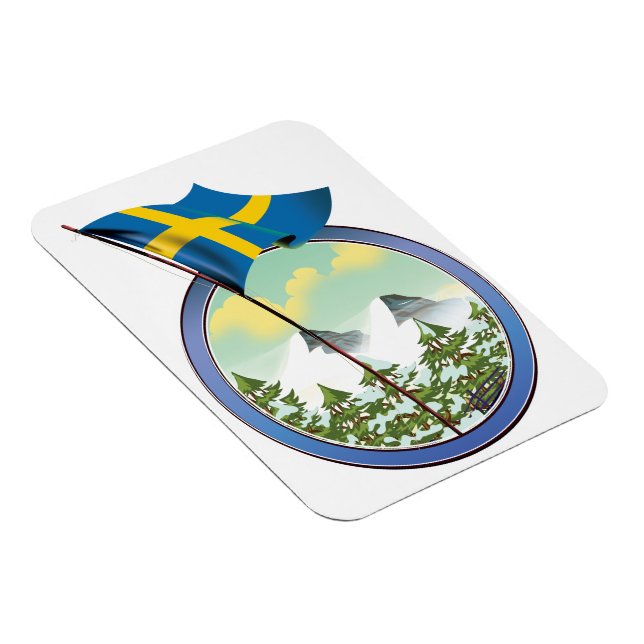 Schweden Retrologo Magnet (Rechte Seite)