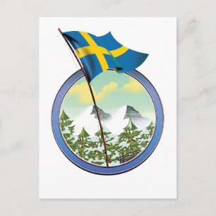 Schweden Retrologo Postkarte