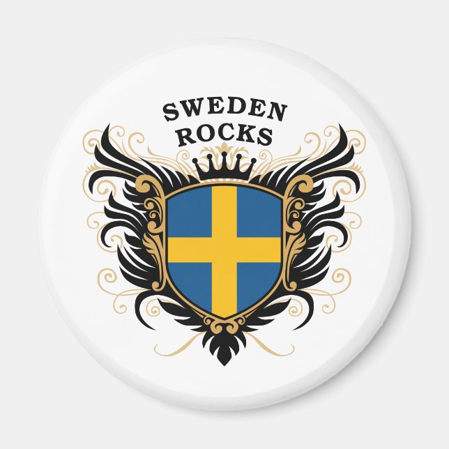 Schweden Rocks Magnet (Vorne)