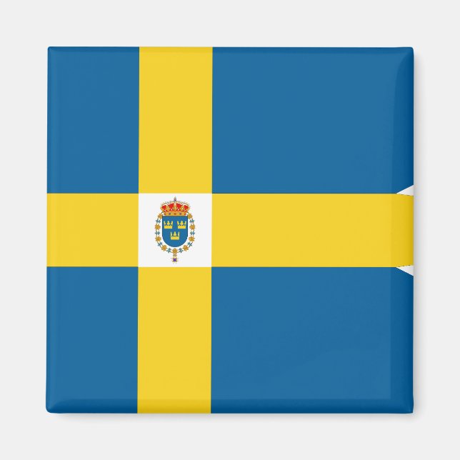 Schweden-Royal-Flagge, Schweden Magnet (Vorne)