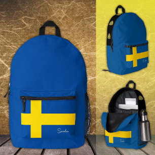 Schweden, Rucksack, schwedische Flagge / patriotis Bedruckter Rucksack