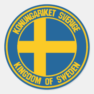 Schweden Runde Emblem Runder Aufkleber
