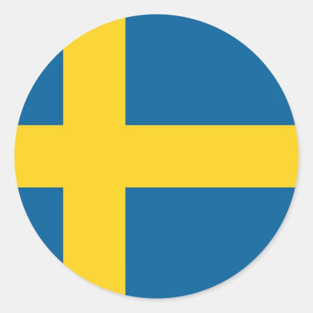 Schweden Runder Aufkleber (Vorderseite)
