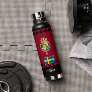 Schweden Rustikales Vakuum isoliert, schwedische F Trinkflasche