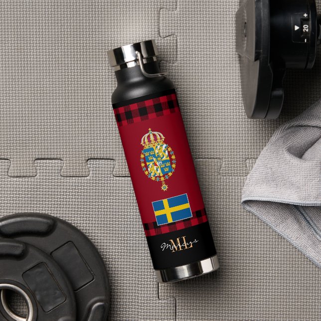 Schweden Rustikales Vakuum isoliert, schwedische F Trinkflasche (Fitnessstudio)