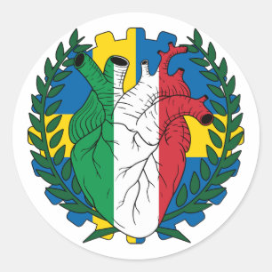 Schweden Saint Josephs Day Italia Runder Aufkleber