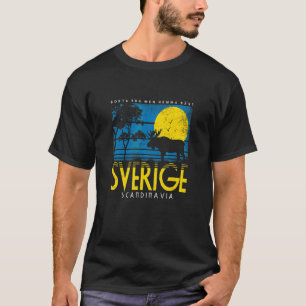 Schweden Scandinavia Swedish Midsommar Retro Schwe T-Shirt
