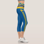 Schweden & Schweden Flag Mode, Fitness, Sporthafen Capri Leggings<br><div class="desc">LEGGINGS: Schweden & Schwedische Flaggenmode - Liebe meines Landes,  Nationalpatrioten,  Ferien,  aktive Fitness,  Lauf & Yoga /Sportfans</div>