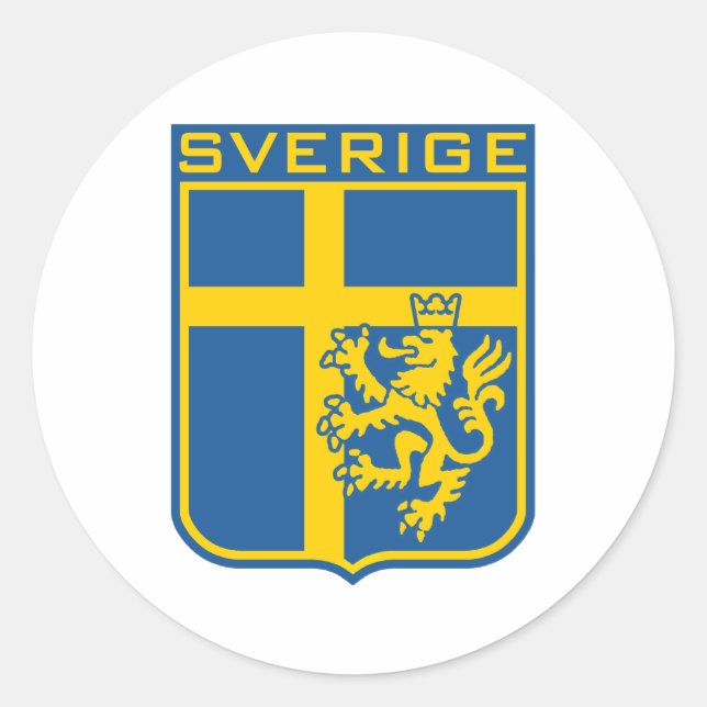 Schweden Schweden Schweden Runder Aufkleber (Vorderseite)