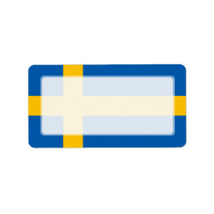 Schweden - schwedische Flagge Adressaufkleber