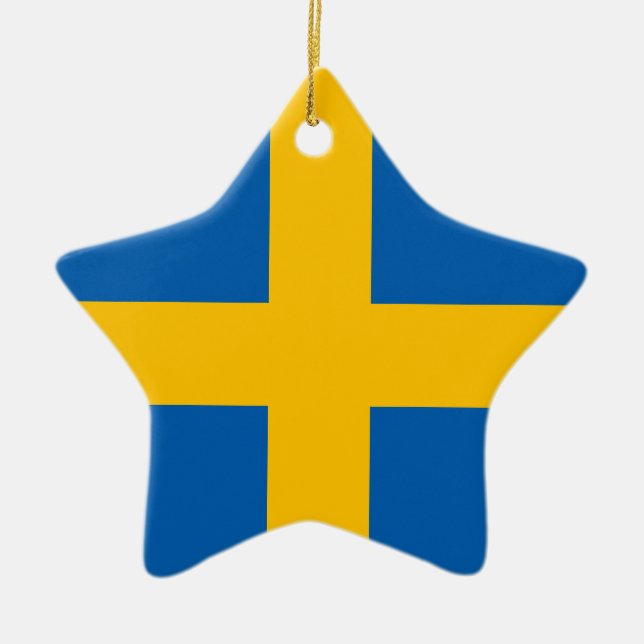 Schweden - schwedische Flagge Keramikornament (Vorne)