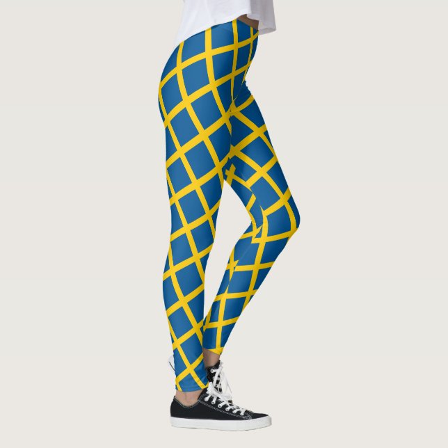 Schweden & Schwedische Flagge, Reise-/Sportfan Leggings (Rechts)