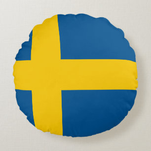 Schweden (schwedische Flagge) Rundes Kissen