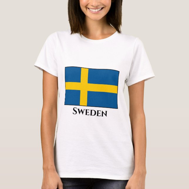 Schweden (schwedische Flagge) T-Shirt (Vorderseite)
