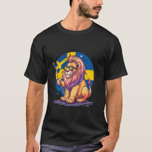 Schweden Schwedischer Stolz Süßer Löwe Sverige Sch T-Shirt