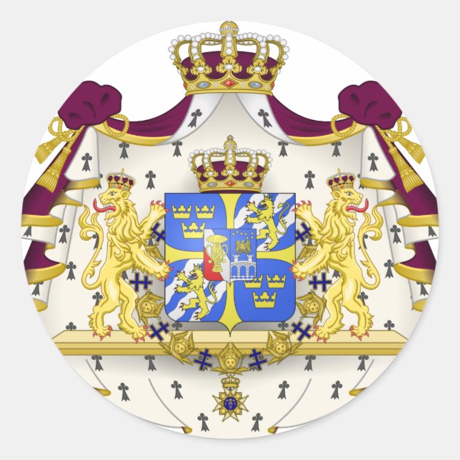 Schweden SE Runder Aufkleber (Vorderseite)