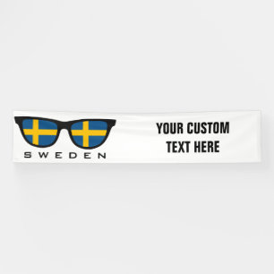 Schweden Shades benutzerdefinierte Text- und Farbb Banner
