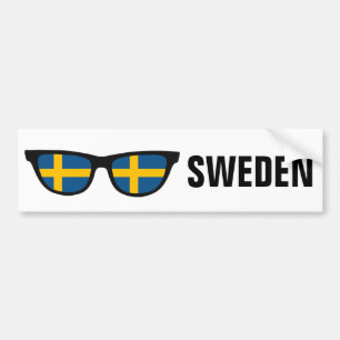Schweden Shades Custom Text & Color Autoaufkleber