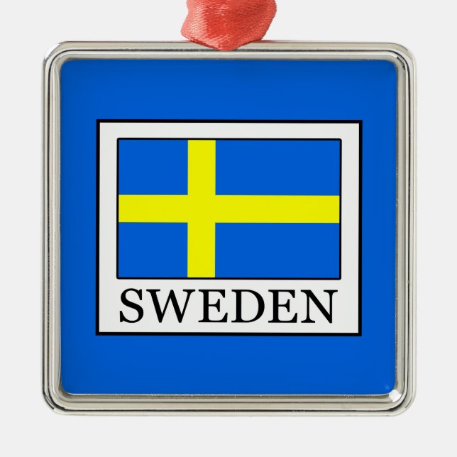 Schweden Silbernes Ornament (Vorne)