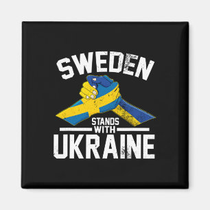 Schweden steht hinter der Ukraine Ukrainische Schw Magnet