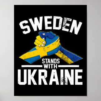 Schweden steht hinter der Ukraine Ukrainische schw Poster