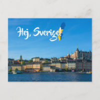 Schweden Stockholm Hej Sverige Postcross