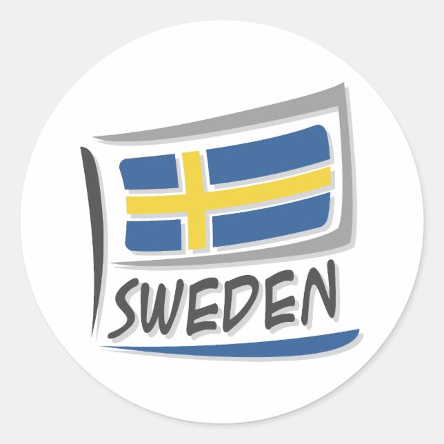 Schweden - Stolz X Runder Aufkleber (Vorderseite)