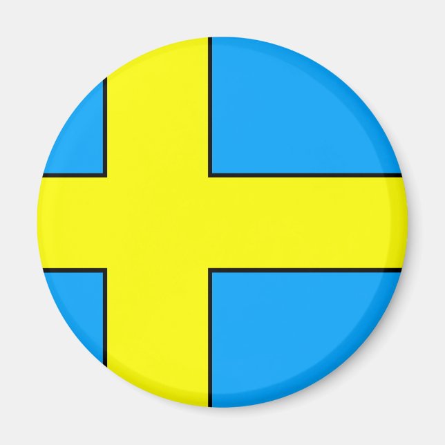 Schweden T - Shirt und Geschenke unter Flagge Magnet (Vorne)