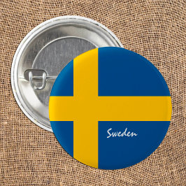Schweden-Taste, patriotische Schwedische Flaggenmo Button