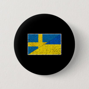 Schweden Ukraine-Flagge Schwedische Ukrainische Na Button