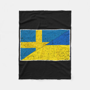 Schweden Ukraine-Flagge Schwedische Ukrainische Na Fleecedecke