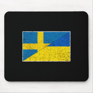 Schweden Ukraine-Flagge Schwedische ukrainische Na Mousepad