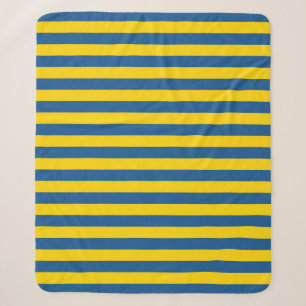 Schweden Ukraine Flagge Streifen Linien Muster bla Sherpadecke