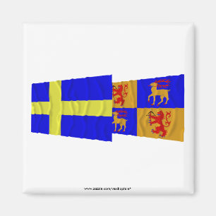 Schweden und Kalmar län wellenartig bewegende Magnet